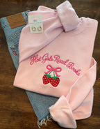 Hot Girls Read Books Embroidered Sweatshirt