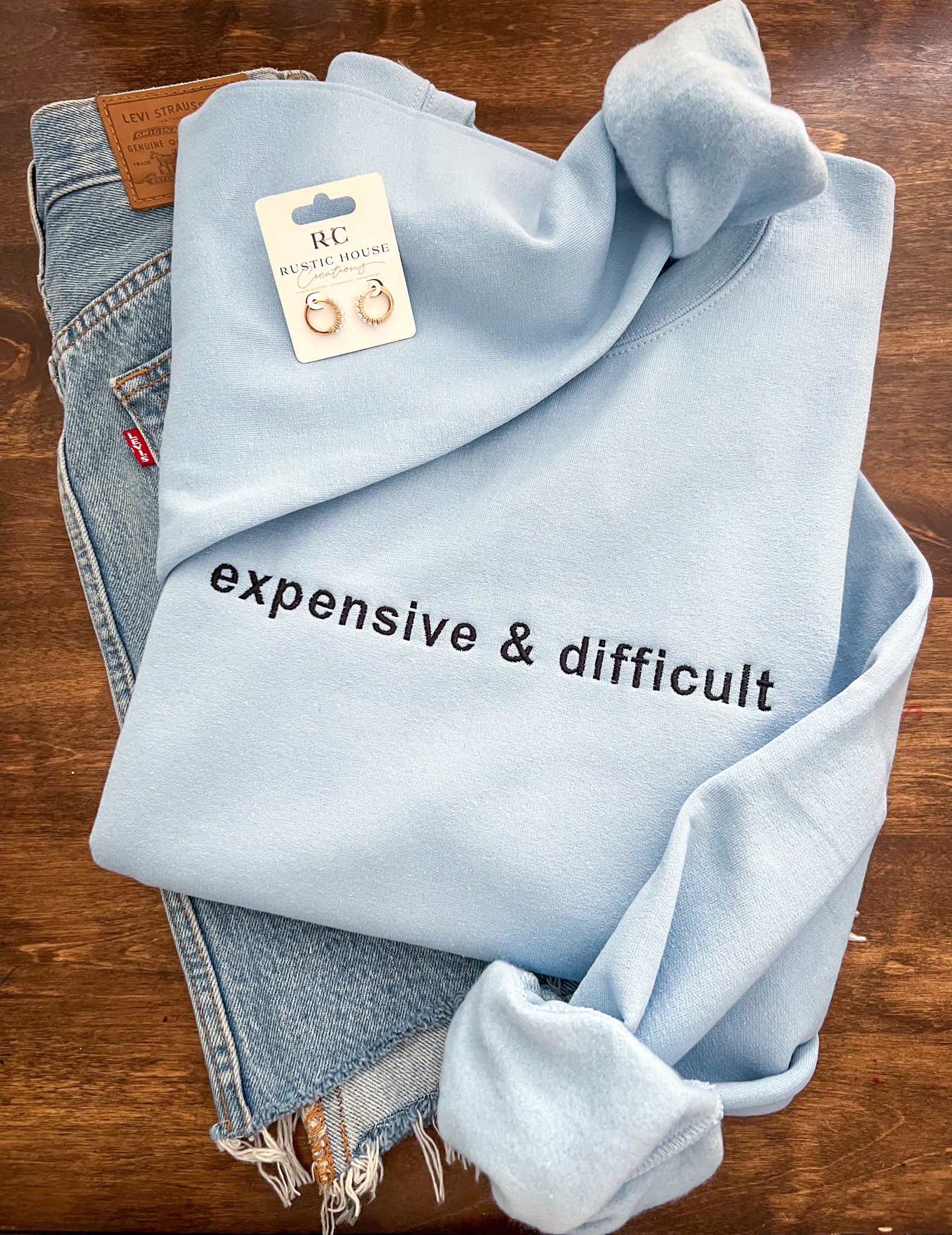 Expensive & Difficult Embroidered Sweatshirt