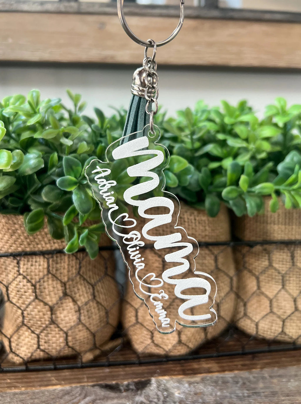 Personalized Mama Keychain