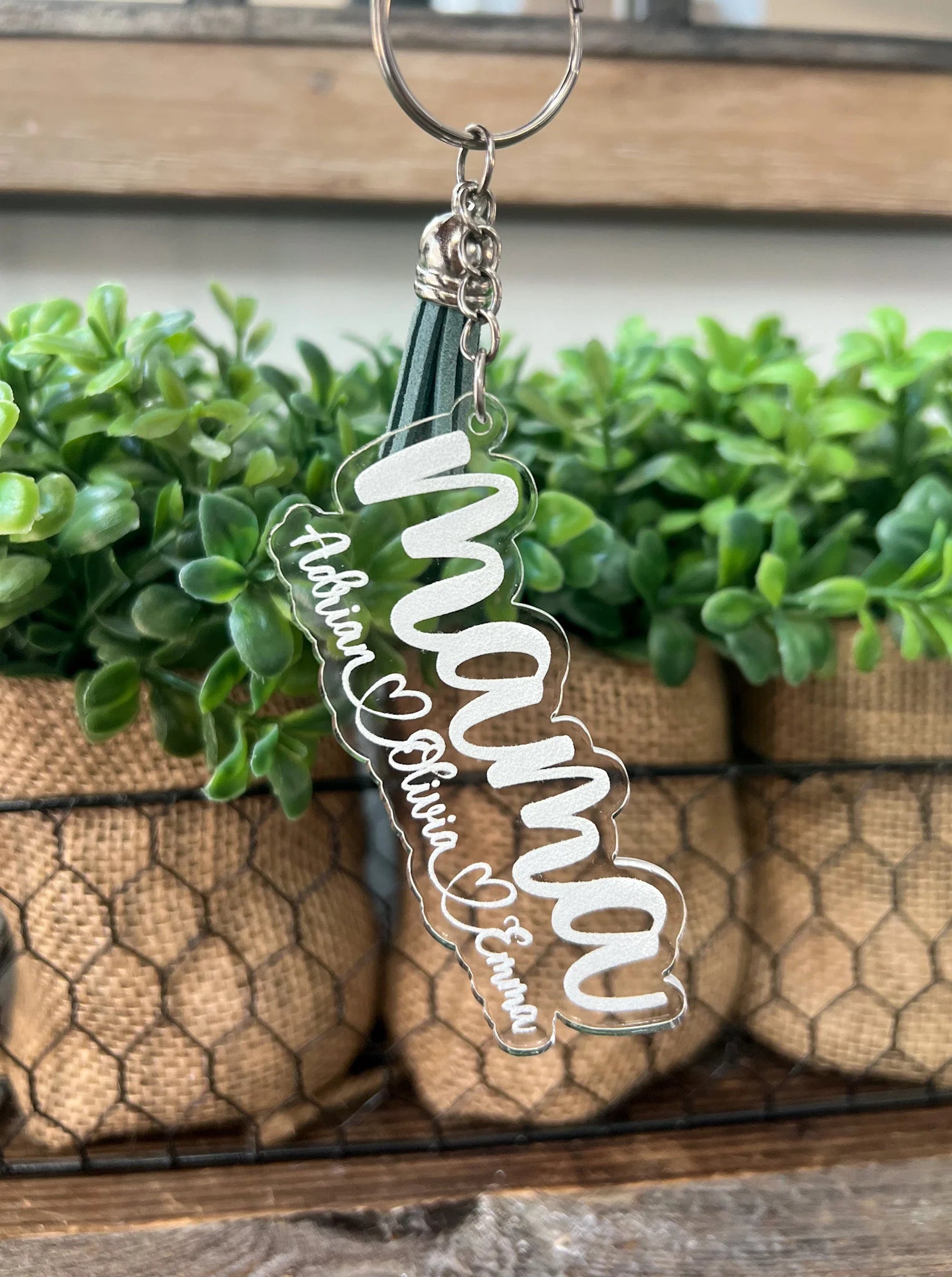 Personalized Mama Keychain