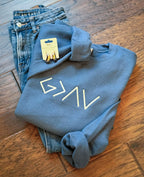 God is Greater than the Highs and Lows Embroidered Sweatshirt