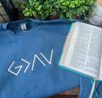 God is Greater than the Highs and Lows Embroidered Sweatshirt