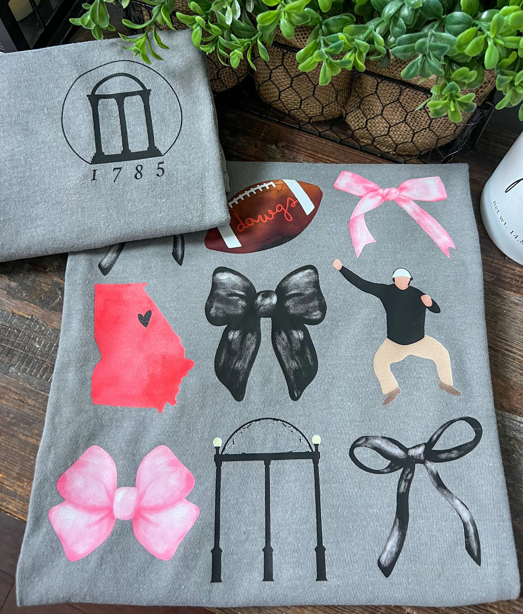 UGA Coquette Back Tee