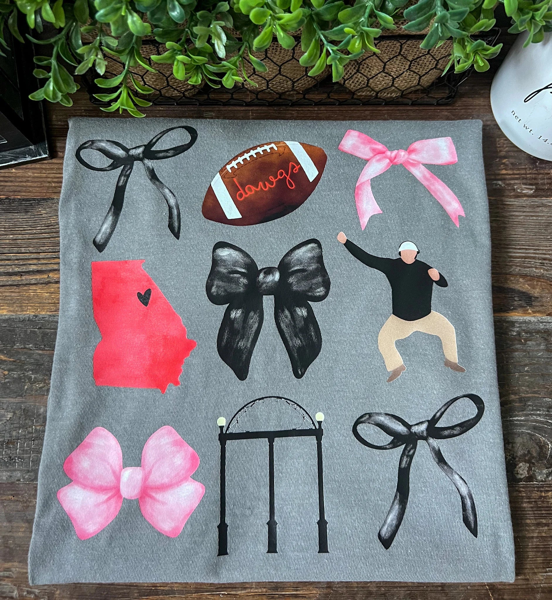 UGA Coquette Back Tee