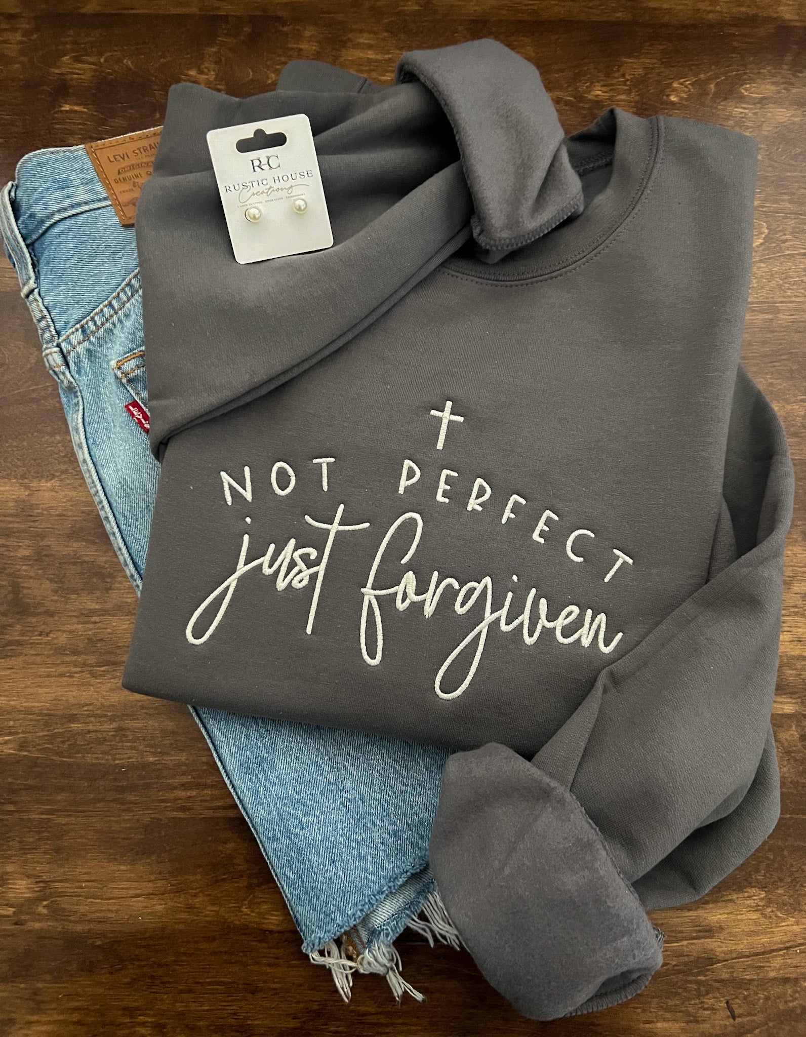 Forgiven Embroidered Sweatshirt
