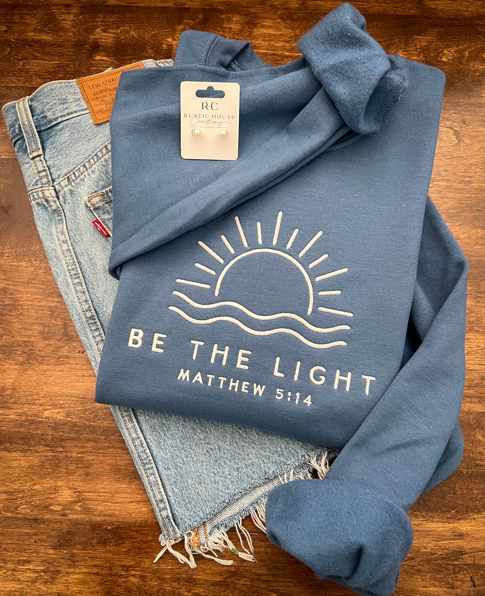 Be the Light Embroidered Sweatshirt