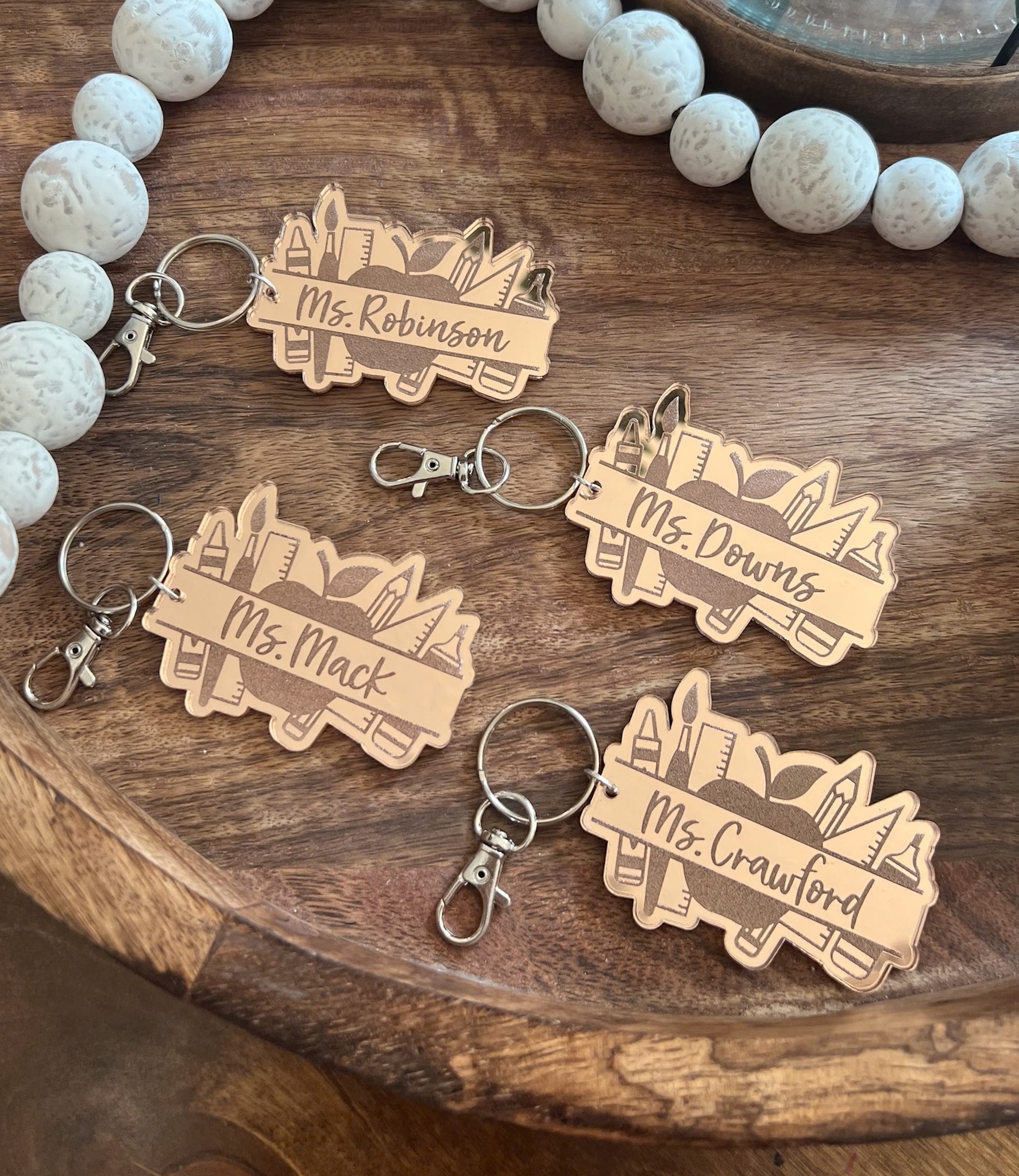 Personalized Teacher Keychain