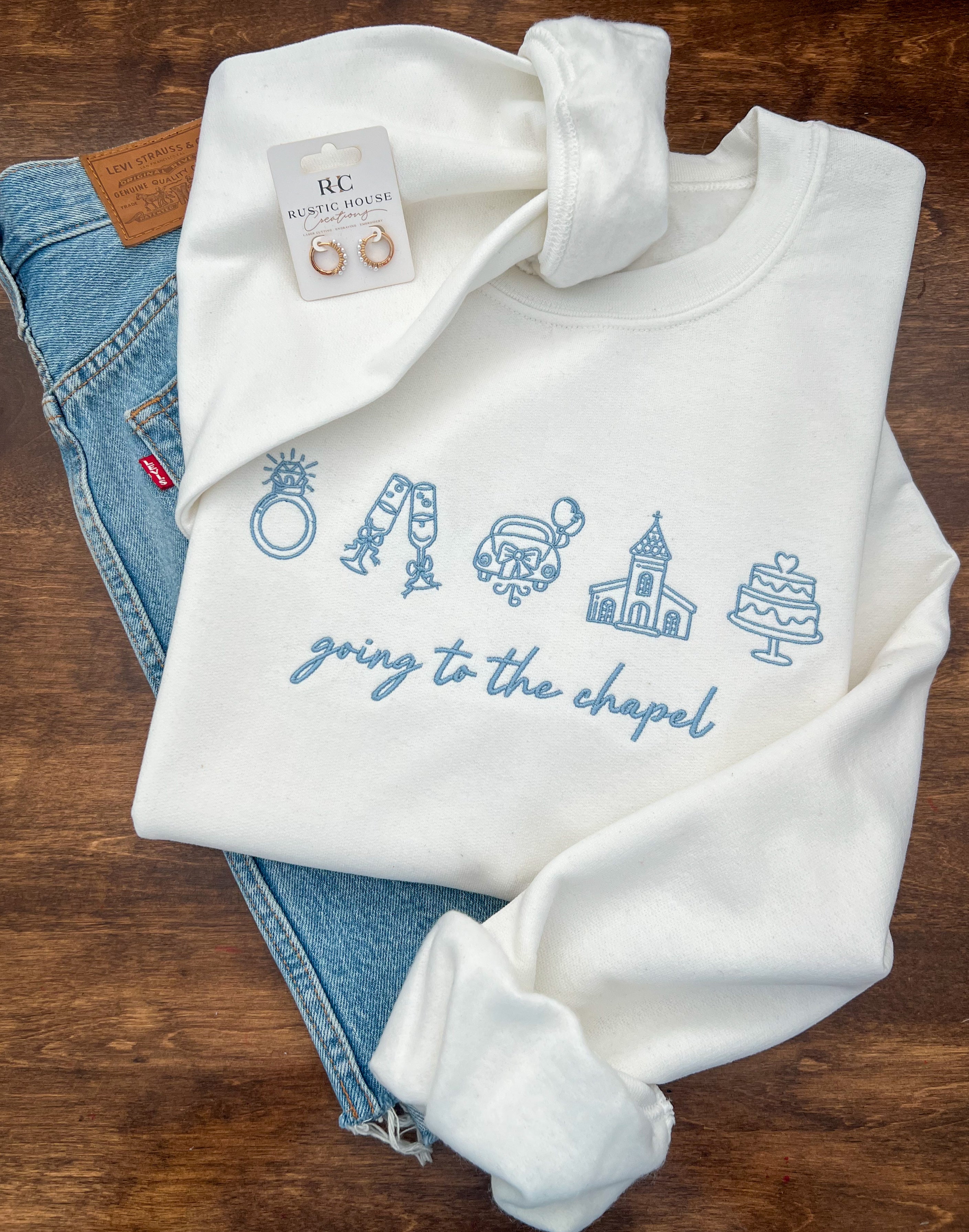 Going to the Chapel Embroidered Sweatshirt