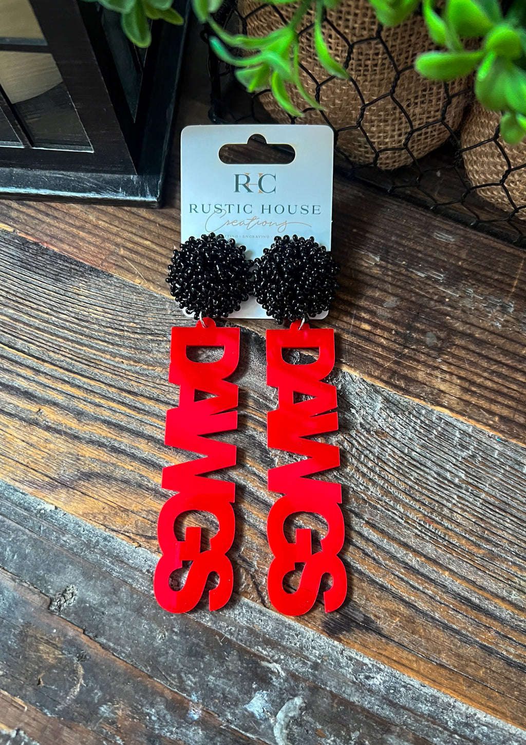 Dawgs Acrylic Earrings