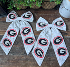 White UGA Bows
