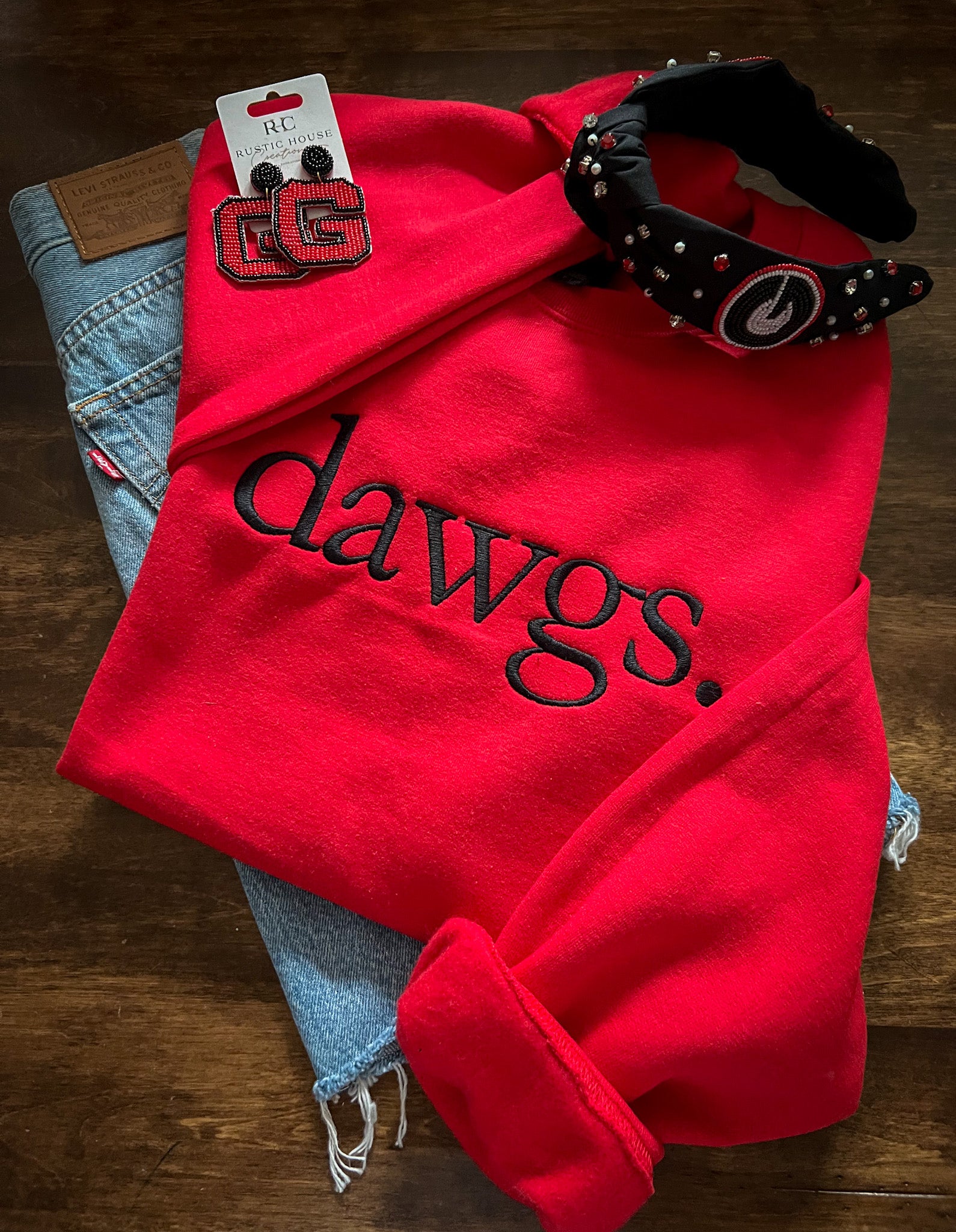 Dawgs . Embroidered Sweatshirt