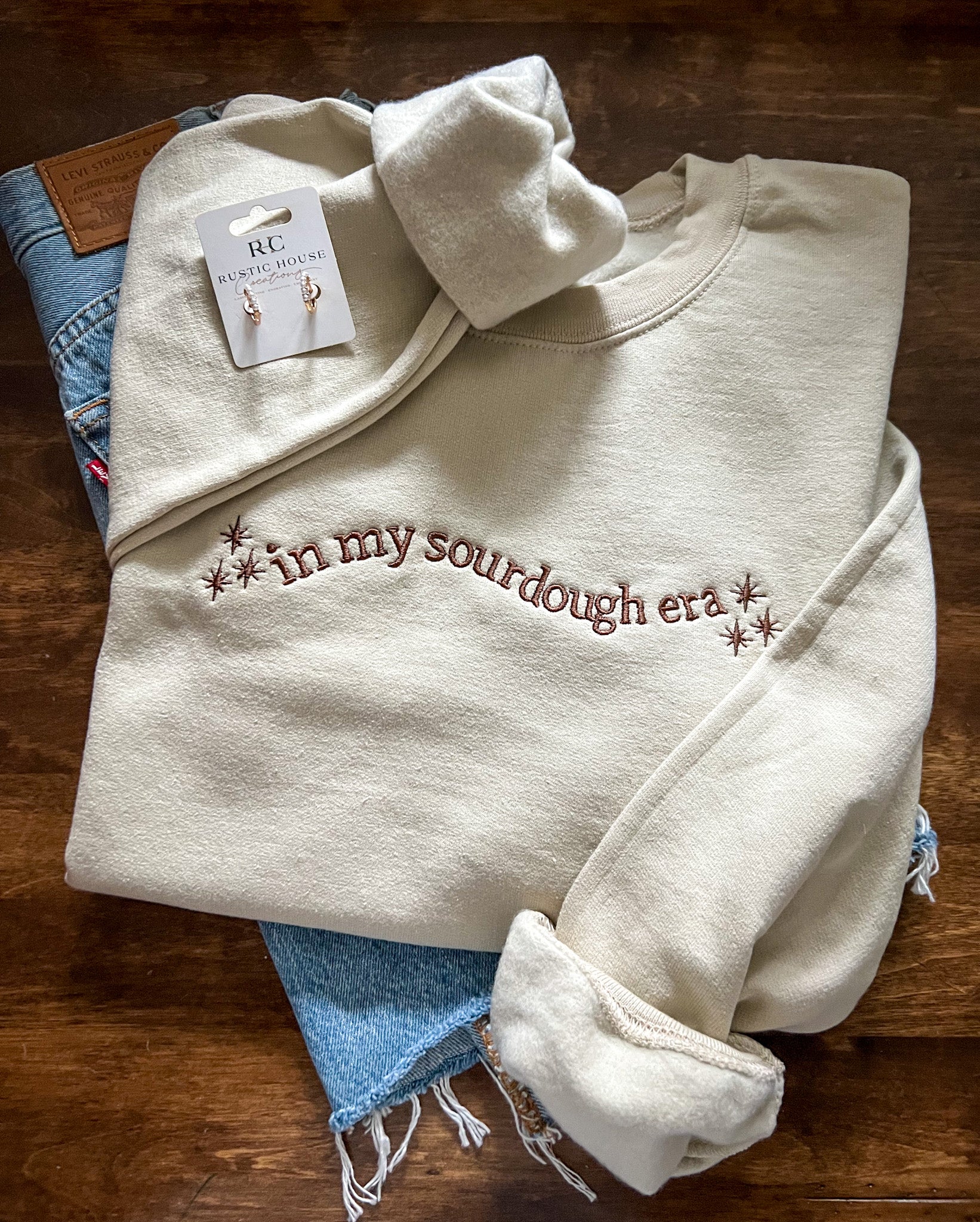 In My Sourdough Era Embroidered Sweatshirt