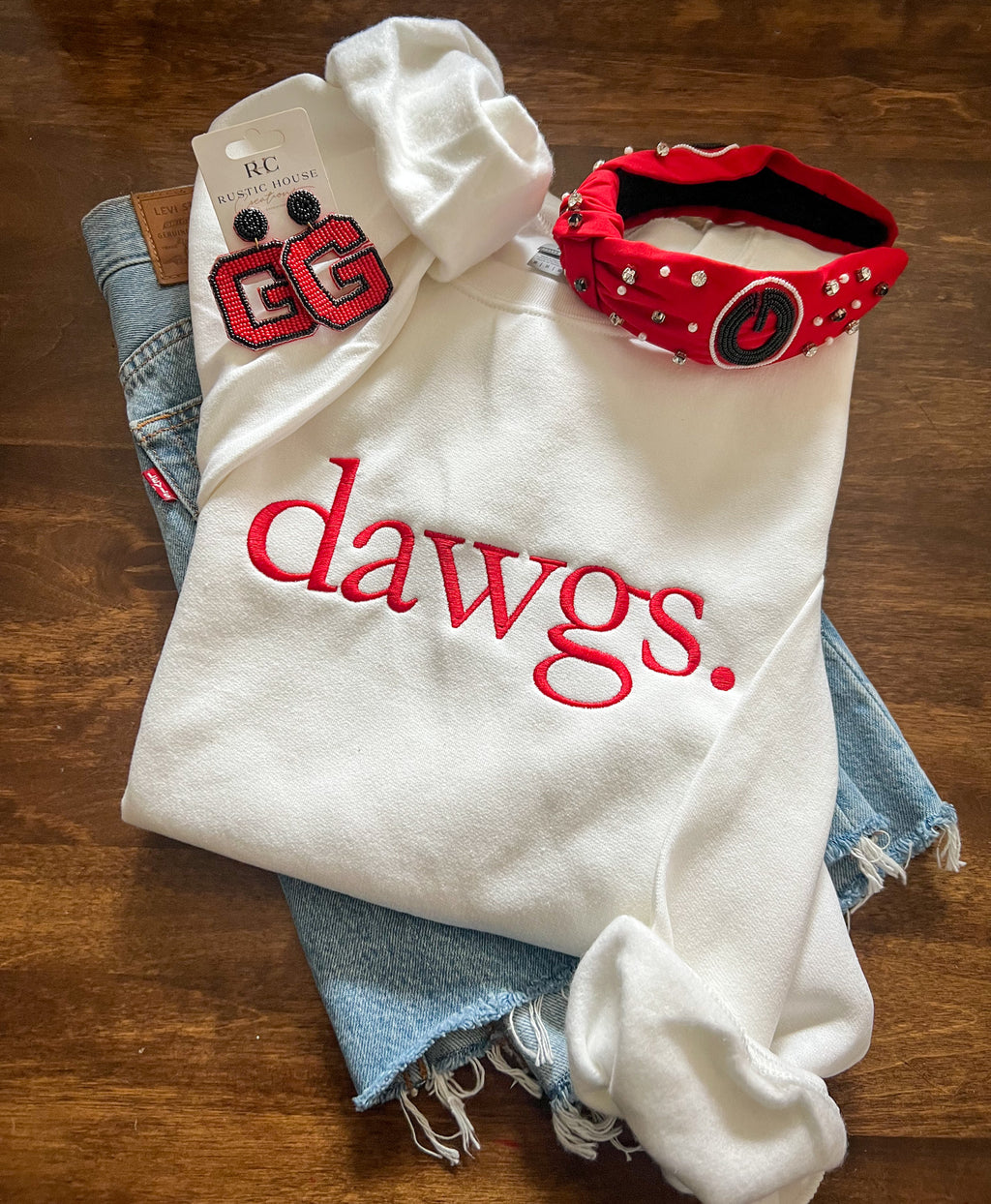 Dawgs . Embroidered Sweatshirt