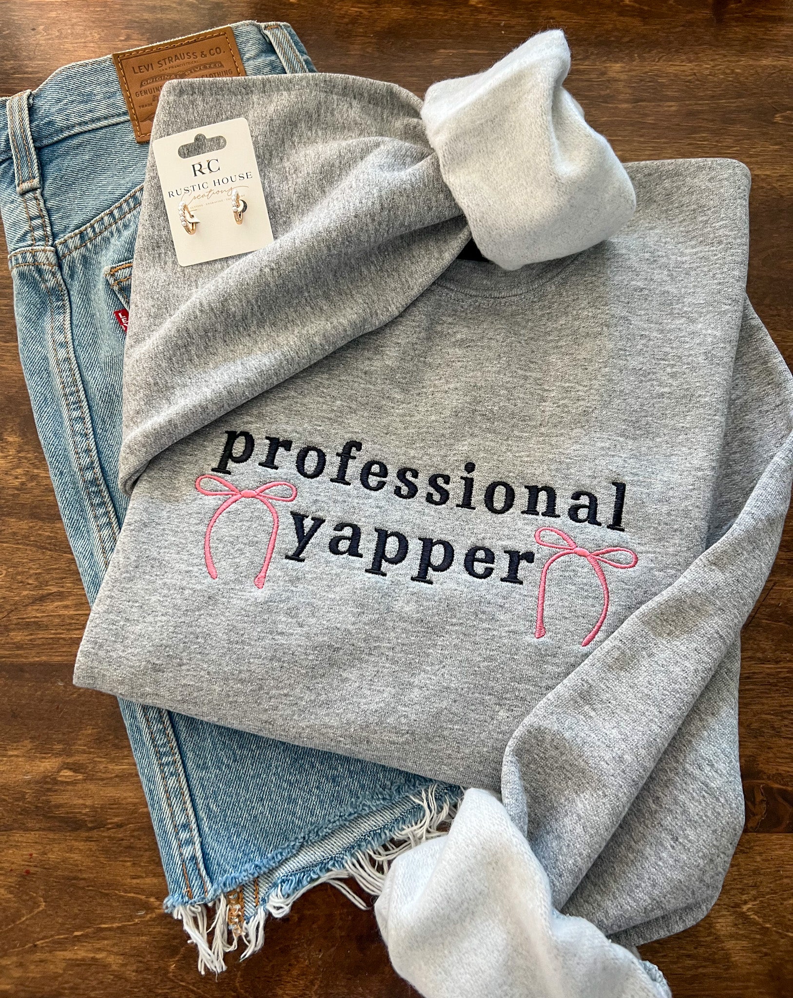 Professional Yapper Embroidered Sweatshirt