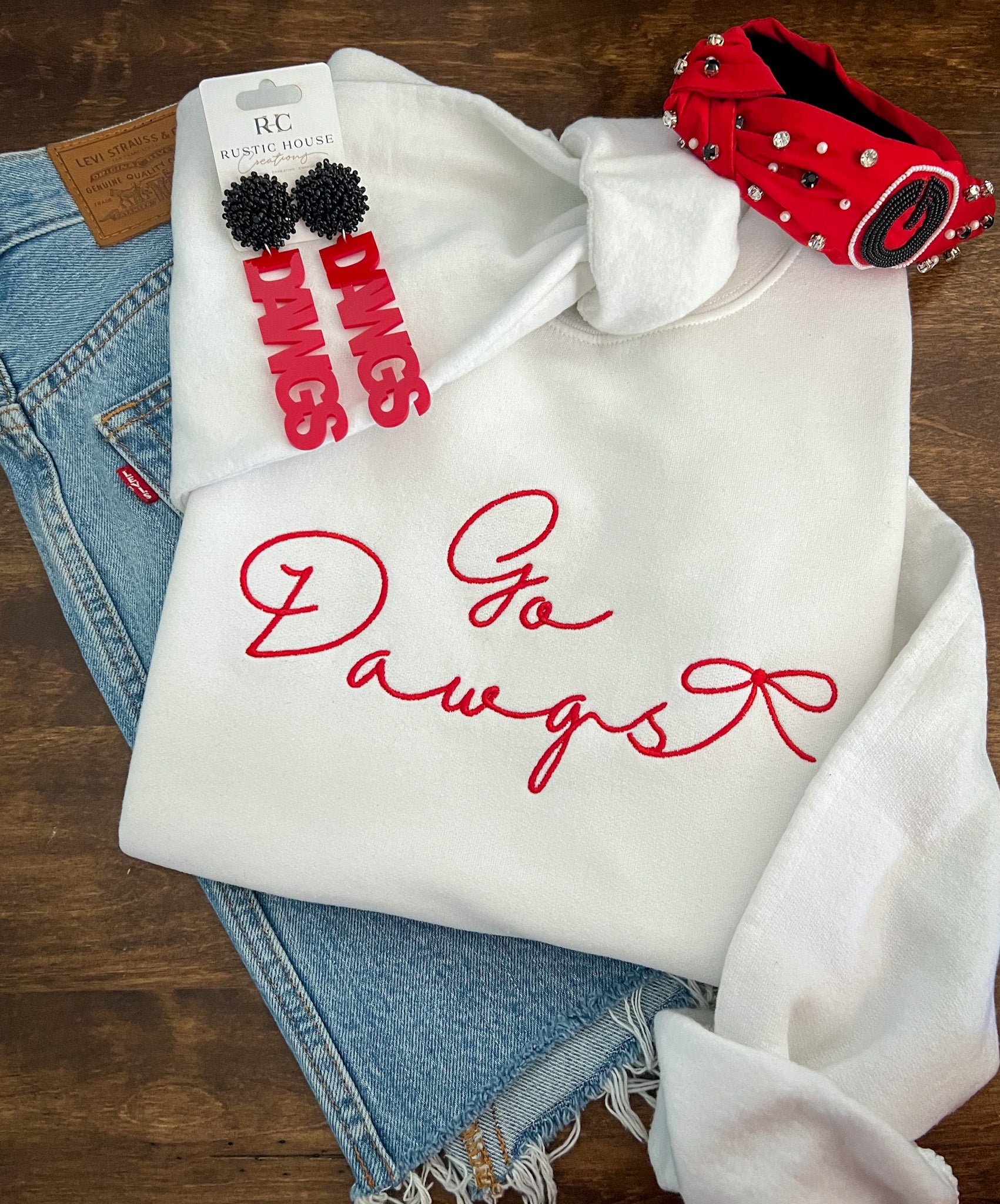 Go Dawgs Embroidered Sweatshirt