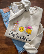 Personalized Teacher Embroidered Sweatshirt
