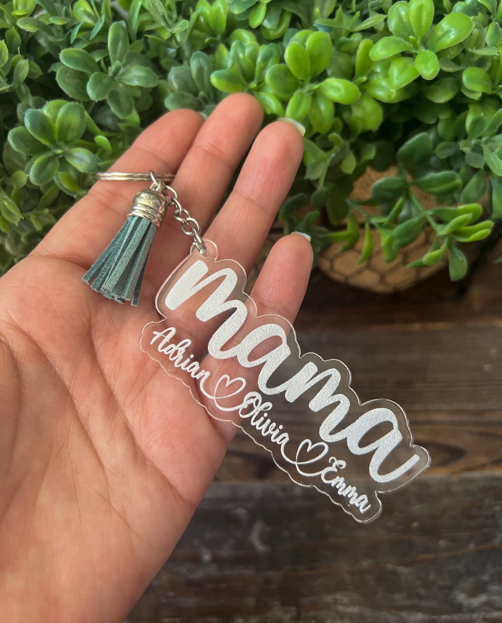 Personalized Mama Keychain